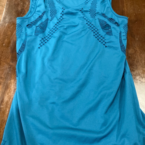 Fablectics top-teal blue-excellent condition-size 12 - Picture 2 of 2